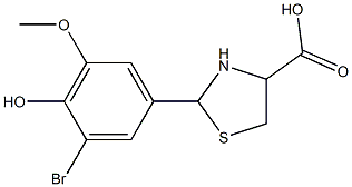 2-(3-bromo-4-hydroxy-5-methoxyphenyl)-1,3-thiazolidine-4-carboxylic acid