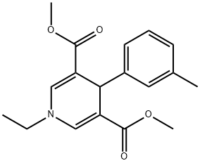 dimethyl 1-ethyl-4-(3-methylphenyl)-1,4-dihydropyridine-3,5-dicarboxylate Structural
