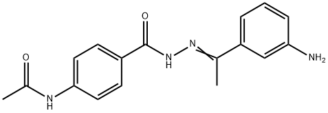 N-[4-({2-[(E)-1-(3-aminophenyl)ethylidene]hydrazino}carbonyl)phenyl]acetamide Structural
