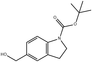 tert-butyl 5-(hydroxymethyl)indoline-1-carboxylate Structural