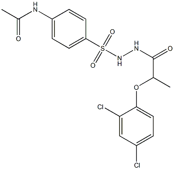 N-[4-({2-[2-(2,4-dichlorophenoxy)propanoyl]hydrazino}sulfonyl)phenyl]acetamide Structural