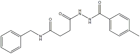 N-benzyl-4-[2-(4-methylbenzoyl)hydrazino]-4-oxobutanamide Structural