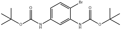 tert-butyl (4-bromo-3-tert-butoxycarbonylaminophenyl)carbamate Structural