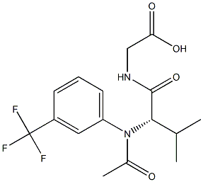 Glycine, N-acetyl-N-[3-(trifluoromethyl)phenyl]valyl- Structural