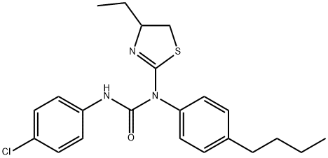 Urea, N-(4-butylphenyl)-N'-(4-chlorophenyl)-N-(4-ethyl-4,5-dihydro-2-thiazolyl)- Structural