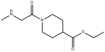 ethyl 1-[2-(methylamino)acetyl]piperidine-4-carboxylate Structural