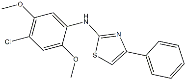 N-(4-chloro-2,5-dimethoxyphenyl)-4-phenyl-1,3-thiazol-2-amine Structural