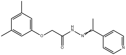 Acetic acid, 2-(3,5-dimethylphenoxy)-, 2-[1-(4-pyridinyl)ethylidene]hydrazide Structural