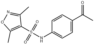N-(4-acetylphenyl)-3,5-dimethyl-1,2-oxazole-4-sulfonamide Structural