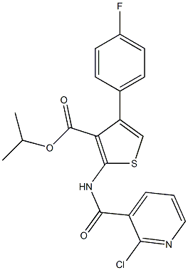 isopropyl 2-{[(2-chloro-3-pyridinyl)carbonyl]amino}-4-(4-fluorophenyl)-3-thiophenecarboxylate Structural