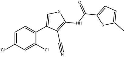 N-[3-cyano-4-(2,4-dichlorophenyl)-2-thienyl]-5-methyl-2-thiophenecarboxamide Structural
