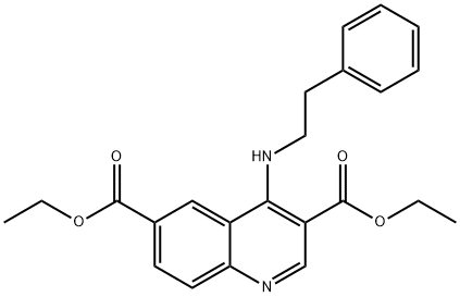 diethyl 4-[(2-phenylethyl)amino]-3,6-quinolinedicarboxylate Structural