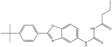 N-[2-(4-tert-butylphenyl)-1,3-benzoxazol-5-yl]-N'-butyrylthiourea Structural