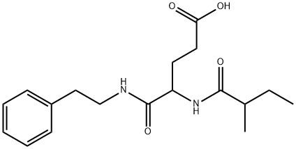 Pentanoic acid, 4-[(2-methyl-1-oxobutyl)amino]-5-oxo-5-[(2-phenylethyl)amino]- Structural
