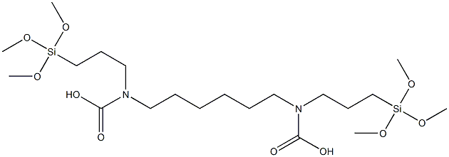 hexane-1,6-diyl bis{[3-(trimethoxysilyl)propyl]carbamate} Structural