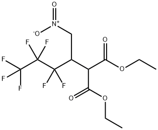 Propanedioic acid, 2-[2,2,3,3,4,4,4-heptafluoro-1-(nitromethyl)butyl]-, 1,3-diethyl ester Structural