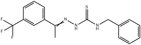 Hydrazinecarbothioamide, N-(phenylmethyl)-2-[1-[3-(trifluoromethyl)phenyl]ethylidene]- Structural