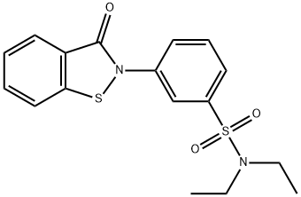 Benzenesulfonamide, N,N-diethyl-3-(3-oxo-1,2-benzisothiazol-2(3H)-yl)- Structural