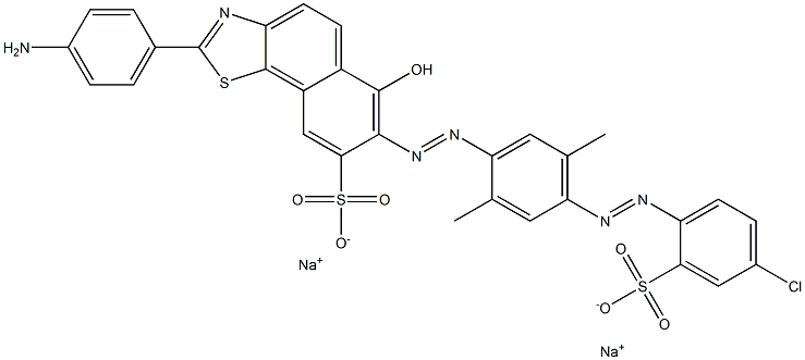 Naphtho[2,1-d]thiazole-8-sulfonic acid, 2-(4-aminophenyl)-7-[[4-[(4-chloro-2-sulfophenyl)azo]-2,5-dimethylphenyl]azo]-6-hydroxy-, disodium salt