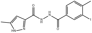 N'-(3-iodo-4-methylbenzoyl)-3-methyl-1H-pyrazole-5-carbohydrazide Structural