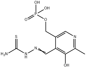 Hydrazinecarbothioamide, 2-[[3-hydroxy-2-methyl-5-[(phosphonooxy)methyl]-4-pyridinyl]methylene]- Structural