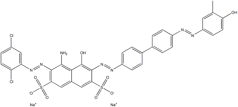 4-Amino-3-[(2,5-dichlorophenyl)azo]-6-[[4'-[(3-methyl-4-hydroxyphenyl)azo]-1,1'-biphenyl-4-yl]azo]-5-hydroxy-2,7-naphthalenedisulfonic acid disodium salt