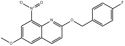 Quinoline, 2-[(4-fluorophenyl)methoxy]-6-methoxy-8-nitro- Structural