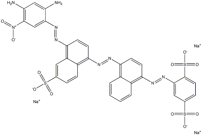 1,4-Benzenedisulfonic acid, 2-[[4-[[4-[(2,4-diamino-5-nitrophenyl)azo]-6-sulfo-1-naphthalenyl]azo]-1-naphthalenyl]azo]-, trisodium salt