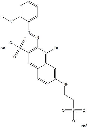 2-Naphthalenesulfonic acid, 4-hydroxy-3-[(2-methoxyphenyl)azo]-6-[(2-sulfoethyl)amino]-, disodium salt Structural