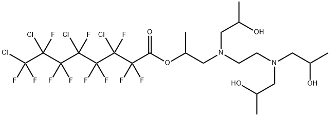 Octanoic acid, 3,5,7,8-tetrachloro-2,2,3,4,4,5,6,6,7,8,8-undecafluoro-, 2-[[2-[bis(2-hydroxypropyl)amino]ethyl](2-hydroxypropyl)amino]-1-methylethyl ester Structural