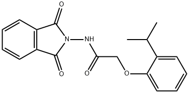 N-(1,3-dioxo-1,3-dihydro-2H-isoindol-2-yl)-2-(2-isopropylphenoxy)acetamide Structural