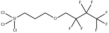 Silane, trichloro[3-(2,2,3,3,4,4,4-heptafluorobutoxy)propyl]- Structural