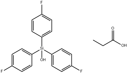 Silanol, tris(4-fluorophenyl)-, propanoate (9CI) Structural