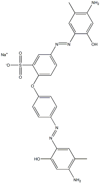 Benzenesulfonic acid, 5-[(4-amino-2-hydroxy-5-methylphenyl)azo]-2-[4-[(4-amino-2-hydroxy-5-methylphenyl)azo]phenoxy]-, monosodium salt