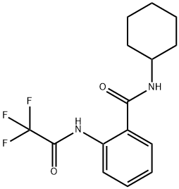N-cyclohexyl-2-[(2,2,2-trifluoroacetyl)amino]benzamide Structural