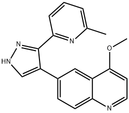 Quinoline, 4-methoxy-6-[3-(6-methyl-2-pyridinyl)-1H-pyrazol-4-yl]- Structural
