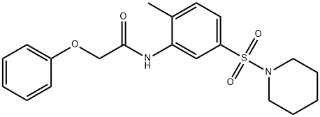 Acetamide, N-[2-methyl-5-(1-piperidinylsulfonyl)phenyl]-2-phenoxy- Structural