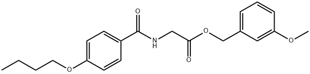 Glycine, N-(4-butoxybenzoyl)-, (3-methoxyphenyl)methyl ester Structural