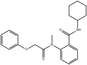 N-cyclohexyl-2-[methyl(2-phenoxyacetyl)amino]benzamide Structural