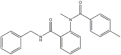 N-benzyl-2-[methyl(4-methylbenzoyl)amino]benzamide Structural