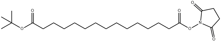 Pentadecanedioic acid, 1-(1,1-dimethylethyl) 15-(2,5-dioxo-1-pyrrolidinyl) ester Structural