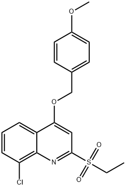 Quinoline, 8-chloro-2-(ethylsulfonyl)-4-[(4-methoxyphenyl)methoxy]- Structural
