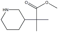 methyl 2-methyl-2-(piperidin-3-yl)propanoate Structural