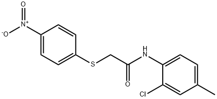 Acetamide, N-(2-chloro-4-methylphenyl)-2-[(4-nitrophenyl)thio]- Structural