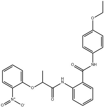 N-(4-ethoxyphenyl)-2-{[2-(2-nitrophenoxy)propanoyl]amino}benzamide Structural
