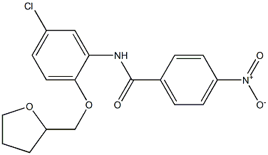 N-[5-chloro-2-(tetrahydro-2-furanylmethoxy)phenyl]-4-nitrobenzamide Structural