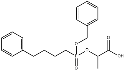 Propanoic acid, 2-[[(4-phenylbutyl)(phenylmethoxy)phosphinyl]oxy]- Structural