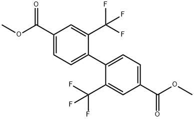dimethyl 2,2'-bis(trifluoromethyl)-4,4'-biphenyl dicarboxylate Structural