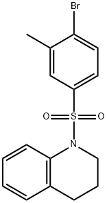 Quinoline, 1-[(4-bromo-3-methylphenyl)sulfonyl]-1,2,3,4-tetrahydro- Structural