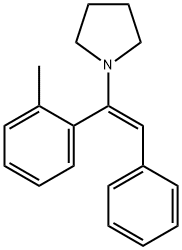 Pyrrolidine, 1-[(1E)-1-(2-methylphenyl)-2-phenylethenyl]- Structural